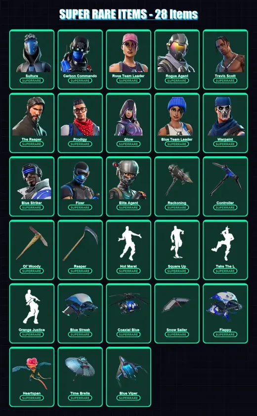 [PS4/PS5/XBOX/PC] | Sultura | Carbon Commando | Rose Team Leader | 138 skin | Lv2272