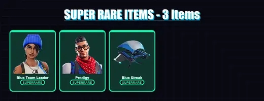 [PC] | Blue Team Leader | Prodigy | The Origin | The Imagined | Kiara K.O. | 15 skin | 14 pickaxe | 5 emote | 10 glider | Lv102
