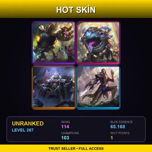 SG | Victorious Blitzcrank | Victorious Kog'Maw | Victorious Sejuani | Victorious Lucian | 114 Skin | 103 Champ | Lv267