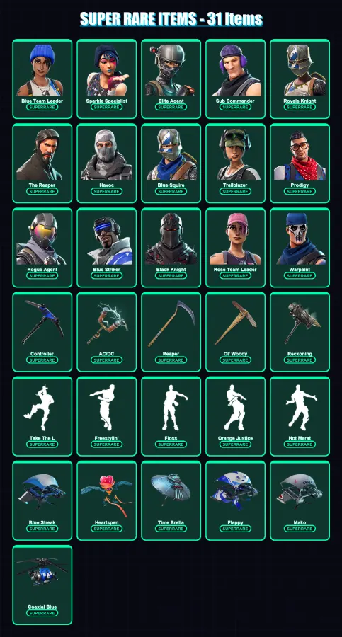 [PS4/PS5/XBOX/PC] | Blue Team Leader | Sparkle Specialist | Elite Agent | 136 skin | Lv1382