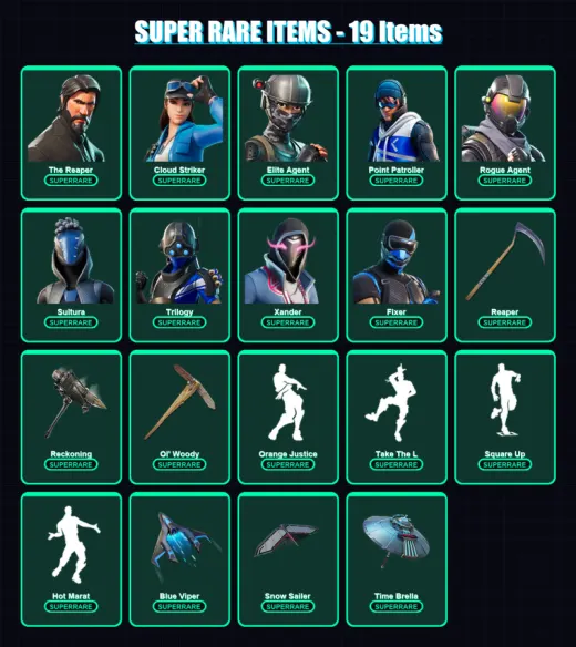 [PS4/PS5/XBOX/PC] | The Reaper | Cloud Striker | Elite Agent | 127 skin | Lv2721