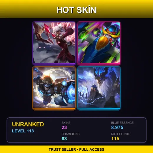 EUW | Conqueror Karma | Blood Moon Sivir | Arcade Corki | Pulsefire Ezreal | 23 Skin | 63 Champ | Lv118 — Fiddle Me Timbers
