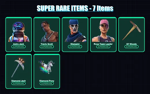 [PC/XBOX/PSN] | Astro Jack | Travis Scott | Warpaint | Rose Team Leader | Fusion | 78 skin | 72 pickaxe | 82 emote | 68 glider | Lv965