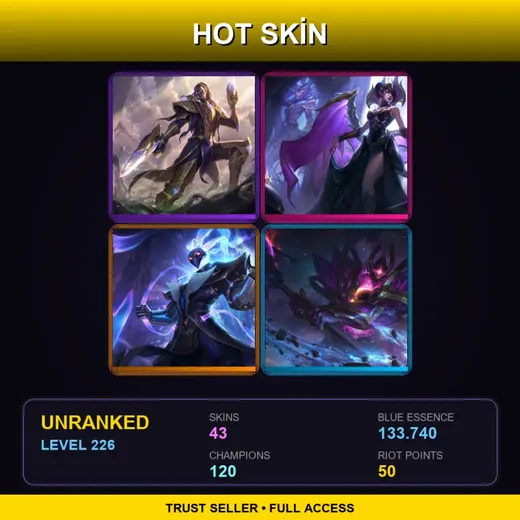 LAS | Victorious Lucian | Victorious Morgana | Pulsefire Thresh | Dark Star Mordekaiser | 43 Skin | 120 Champ | Lv226