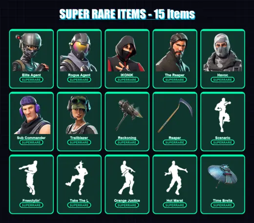 [PC/XBOX] | Elite Agent | Rogue Agent | IKONIK | The Reaper | Havoc | 101 skin | 91 pickaxe | 76 emote | 76 glider | Lv831