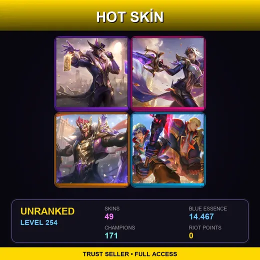 TR | Victorious Twisted Fate | Victorious Fiora | Victorious Draven | Battle Academia Garen | 49 Skin | 171 Champ | Lv254