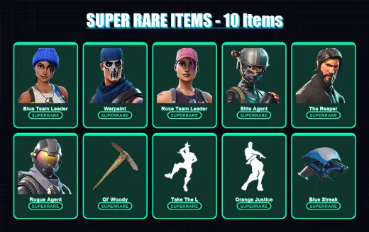 [PC/XBOX/PSN] | Blue Team Leader | Warpaint | Rose Team Leader | Elite Agent | The Reaper | 27 skin | 21 pickaxe | 18 emote | 16 glider | Lv146