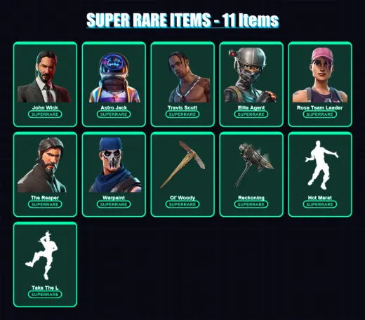 [PC/PSN] | John Wick | Astro Jack | Travis Scott | Elite Agent | Rose Team Leader | 157 skin | 118 pickaxe | 116 emote | 89 glider | Lv1352