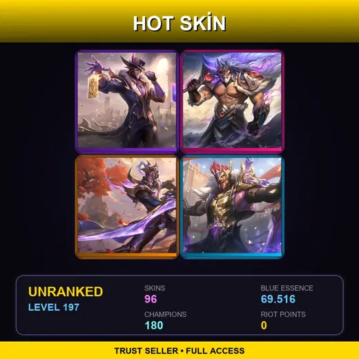 VN | Victorious Twisted Fate | Victorious Tryndamere | Victorious Master Yi | Victorious Draven | 96 Skin | 180 Champ | Lv197 — Space Groove Teemo