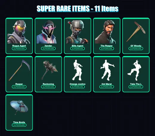 [PC/XBOX/PSN] | Rogue Agent | Xander | Elite Agent | The Reaper | Predator | 195 skin | 215 pickaxe | 187 emote | 180 glider | Lv3149