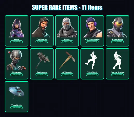 [PC/PSN] | Glow | The Reaper | Havoc | Sub Commander | Rogue Agent | 111 skin | 121 pickaxe | 110 emote | 115 glider | Lv1611 — Game account
