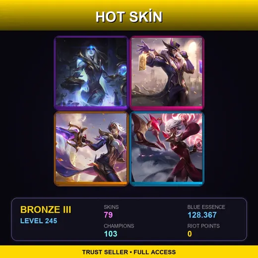 LAN | Victorious Twisted Fate | Victorious Fiora | Conqueror Karma | Battle Academia Caitlyn | 79 Skin | 103 Champ | Bronze III | Lv245