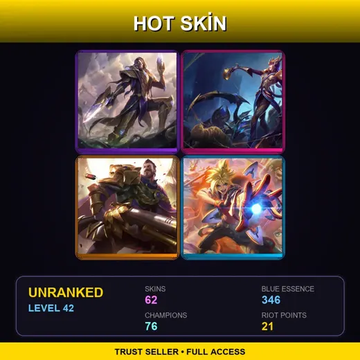 EUW | Victorious Lucian | Victorious Elise | Victorious Graves | Battle Academia Ezreal | 62 Skin | 76 Champ | Lv42