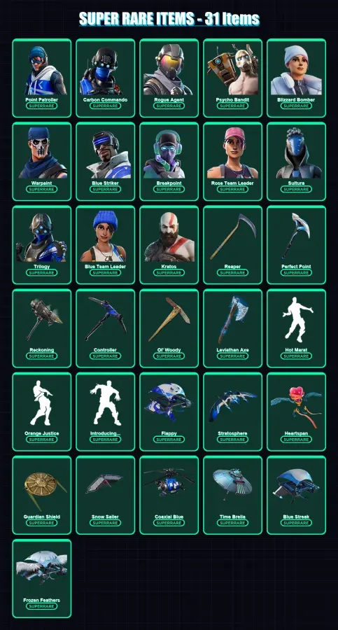 [PC/XBOX] | Point Patroller | Carbon Commando | Rogue Agent | 420 skin | Lv2720