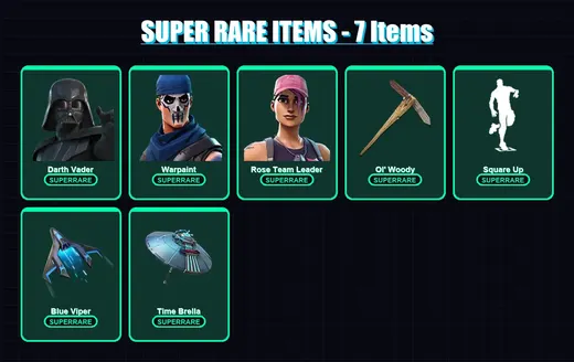 [PC/XBOX/PSN] | Darth Vader | Warpaint | Rose Team Leader | Valeria | Menace | 111 skin | 138 pickaxe | 102 emote | 122 glider | Lv1659