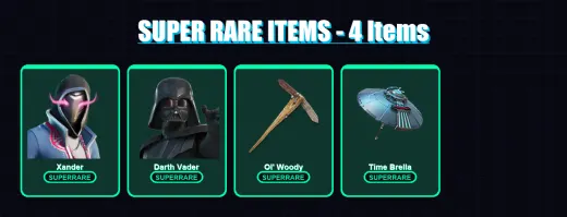 [PC] | Xander | Darth Vader | Twyn | Paradigm (Reality-659) | Malik | 63 skin | 119 pickaxe | 92 emote | 113 glider | Lv1742