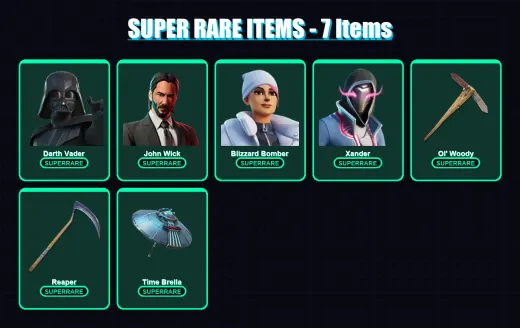 [PC/XBOX] | Darth Vader | John Wick | Blizzard Bomber | Xander | Peter Griffin | 216 skin | 267 pickaxe | 169 emote | 194 glider | Lv3968