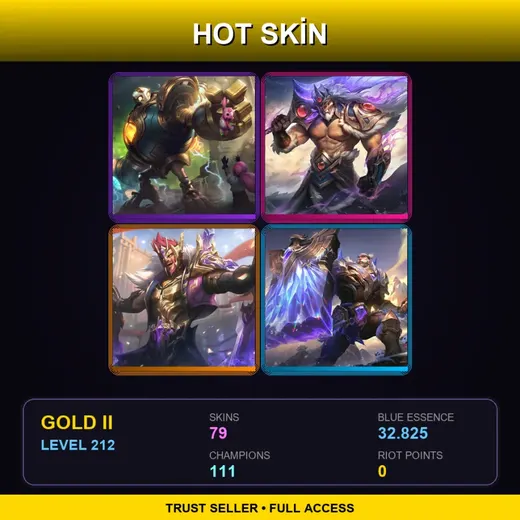 LAS | Victorious Blitzcrank | Victorious Tryndamere | Victorious Draven | Victorious Braum | 79 Skin | 111 Champ | Gold II | Lv212 — Snow Moon Kayn