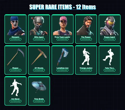 [PC/XBOX/PSN] | Warpaint | Elite Agent | Rose Team Leader | The Reaper | Rogue Agent | 44 skin | 37 pickaxe | 33 emote | 41 glider | Lv407 — Game account