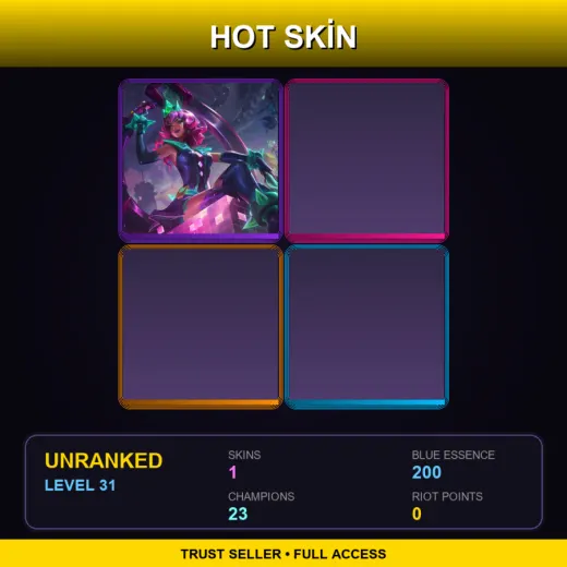 EUW | Battle Boss Qiyana | 1 Skin | 23 Champ | Lv31