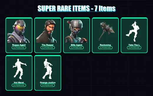 [PC/PSN] | Rogue Agent | The Reaper | Elite Agent | Dark Voyager | Valor | 23 skin | 30 pickaxe | 41 emote | 28 glider | Lv546