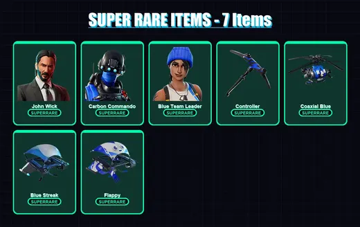 [PS4/PS5/XBOX/PC] | John Wick | Carbon Commando | Blue Team Leader | Sentinel | Vendetta | 14 skin | 9 pickaxe | 19 emote | 16 glider | Lv158 — Game account