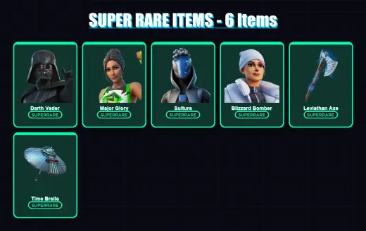 [PS4/PS5/XBOX/PC] | Darth Vader | Major Glory | Sultura | Blizzard Bomber | Torin | 120 skin | 161 pickaxe | 101 emote | 124 glider | Lv2452