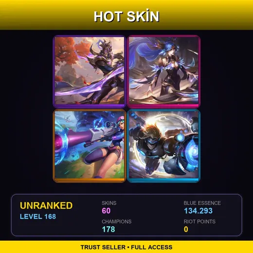VN | Victorious Master Yi | Victorious Sona | Spirit Blossom Kindred | Spirit Blossom Yasuo | 60 Skin | 178 Champ | Lv168