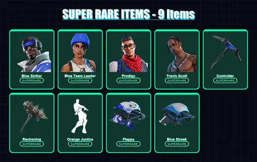 [PS4/PS5/XBOX/PC] | Blue Striker | Blue Team Leader | Prodigy | Travis Scott | Sentinel | 41 skin | 31 pickaxe | 38 emote | 36 glider | Lv434