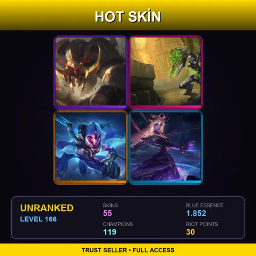 EUNE | Conqueror Alistar | Hextech Singed | Cosmic Blade Master Yi | Dark Cosmic Lux | 55 Skin | 119 Champ | Lv166