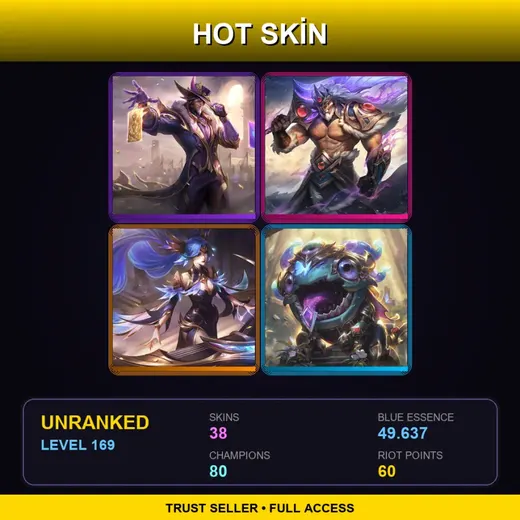LAS | Victorious Twisted Fate | Victorious Tryndamere | Victorious Sona | Victorious Kog'Maw | 38 Skin | 80 Champ | Lv169 — Lunar Beast Annie