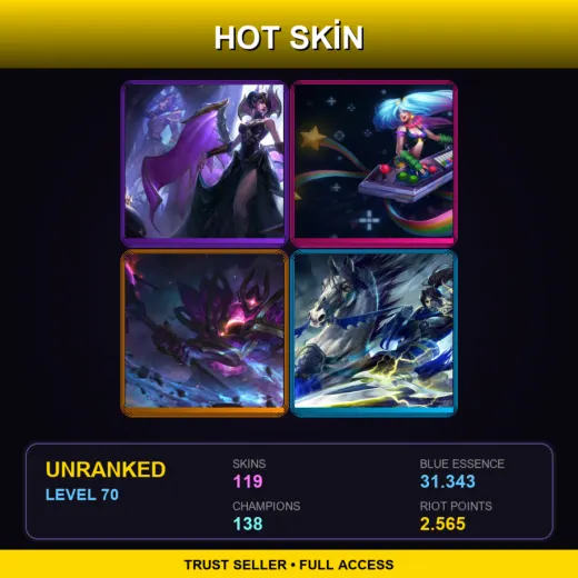 LAS | Victorious Morgana | Arcade Sona | Dark Star Mordekaiser | Warring Kingdoms Xin Zhao | 119 Skin | 138 Champ | Lv70