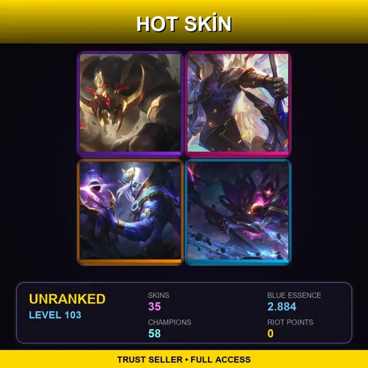 SG | Conqueror Alistar | Victorious Aatrox | Cosmic Devourer Vladimir | Dark Star Mordekaiser | 35 Skin | 58 Champ | Lv103