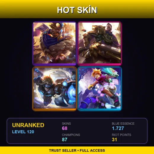 TW | Victorious Maokai | Victorious Graves | Pulsefire Ezreal | Arcade Ezreal | 68 Skin | 87 Champ | Lv120 — LoL account
