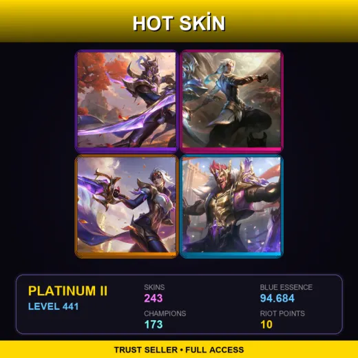 BR | Victorious Master Yi | Prestige Nightbringer Kayn | Victorious Fiora | Victorious Draven | 243 Skin | 173 Champ | Platinum II | Lv441