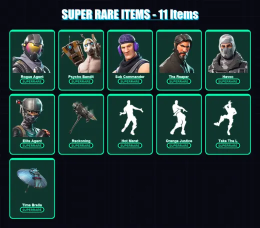 [PC/XBOX/PSN] | Rogue Agent | Psycho Bandit | Sub Commander | The Reaper | Havoc | 75 skin | 66 pickaxe | 65 emote | 78 glider | Lv1004