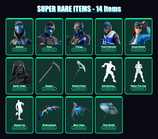 [PS4/PS5/PC] | Sultura | Fixer | Trilogy | Point Patroller | Cloud Striker | 191 skin | 287 pickaxe | 205 emote | 215 glider | Lv4213