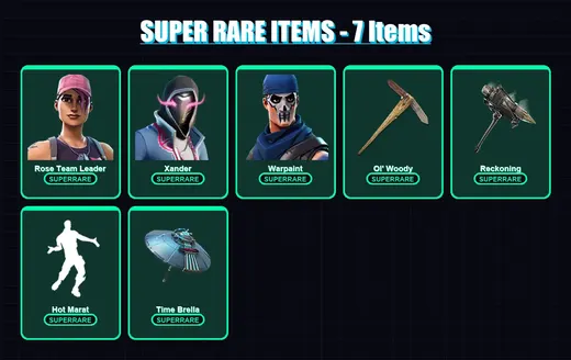 [PC/XBOX/PSN] | Rose Team Leader | Xander | Warpaint | Sentinel | Vendetta | 277 skin | 298 pickaxe | 218 emote | 220 glider | Lv3957