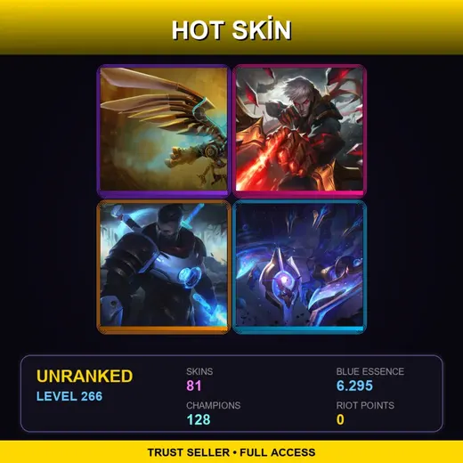 LAS | Hextech Anivia | Conqueror Varus | High Noon Varus | PROJECT: Jinx | 81 Skin | 128 Champ | Lv266 — Infernal Karma