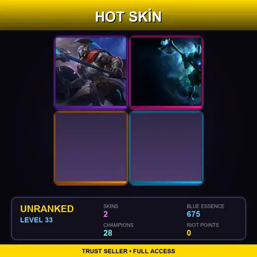EUW | Full Metal Pantheon | Galactic Nasus | 2 Skin | 28 Champ | Lv33