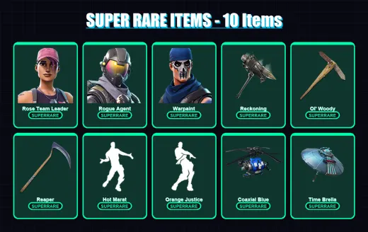 [PS4/PS5/PC] | Rose Team Leader | Rogue Agent | Warpaint | The Ice King | Calamity | 171 skin | 174 pickaxe | 169 emote | 152 glider | Lv2212