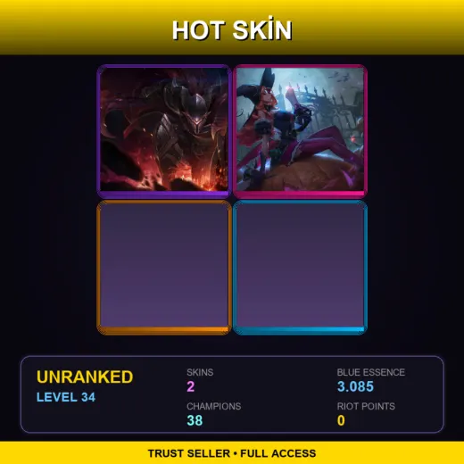 LAS | Dragonslayer Pantheon | Bewitching Miss Fortune | 2 Skin | 38 Champ | Lv34