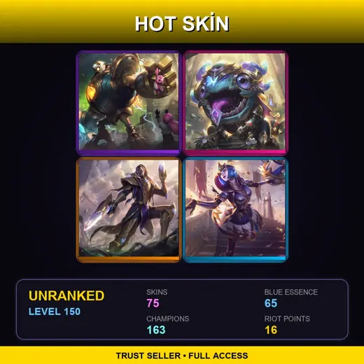 BR | Victorious Blitzcrank | Victorious Kog'Maw | Victorious Lucian | Victorious Orianna | 75 Skin | 163 Champ | Lv150 — Karthus Lightsbane