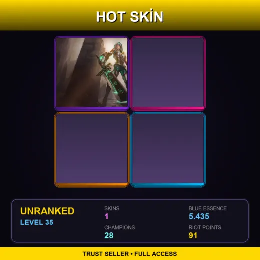 EUW | Redeemed Riven | 1 Skin | 28 Champ | Lv35
