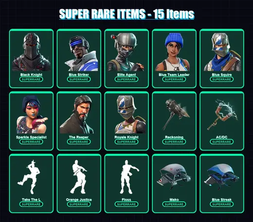 [PS4/PS5/XBOX/PC] | Black Knight | Blue Striker | Elite Agent | Blue Team Leader | Blue Squire | 42 skin | 21 pickaxe | 32 emote | 31 glider | Lv568