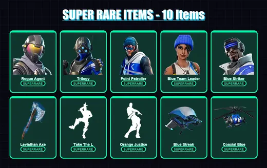 [PS4/PS5/XBOX/PC] | Omega | Rogue Agent | Trilogy | Point Patroller | Blue Team Leader | 76 skin | 78 pickaxe | 94 emote | 74 glider | Lv1371