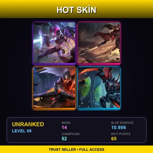 EUW | PROJECT: Jinx | High Noon Yasuo | PROJECT: Yasuo | Mecha Kha'Zix | 14 Skin | 52 Champ | Lv89 — Project Yasuo