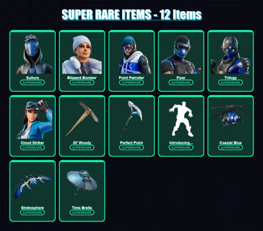 [PS4/PS5/PC] | Sultura | Blizzard Bomber | Point Patroller | Fixer | Trilogy | 100 skin | 160 pickaxe | 152 emote | 135 glider | Lv2229