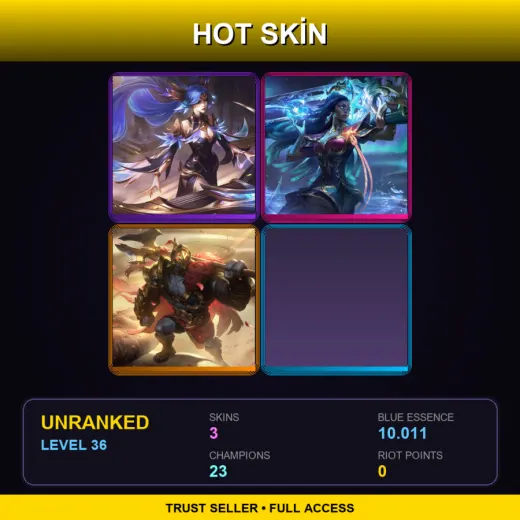 BR | Victorious Sona | Winterblessed Senna | Jaximus | 3 Skin | 23 Champ | Lv36