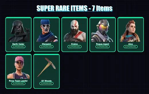 [PC/PSN] | Darth Vader | Warpaint | Kratos | Rogue Agent | Aloy | 113 skin | 136 pickaxe | 102 emote | 112 glider | Lv1563
